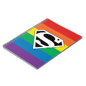 Superman Rainbow-Logo Notitieboek (Linkerzijde)