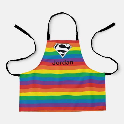 Superman Rainbow-Logo Schort (Voorkant)