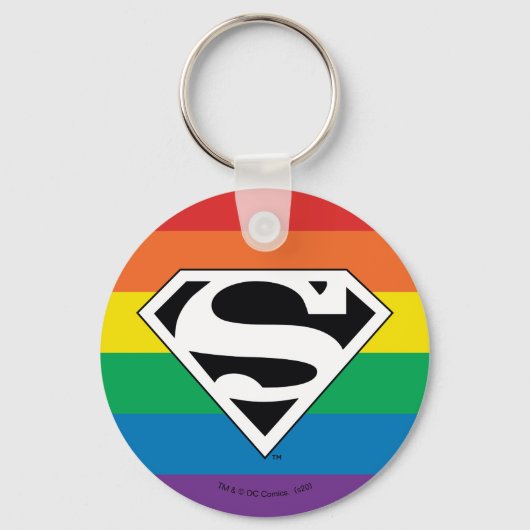 Superman Rainbow-Logo Sleutelhanger (Voorkant)