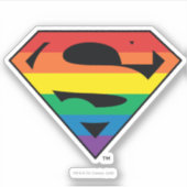 Superman Rainbow-Logo Sticker (Voorkant)