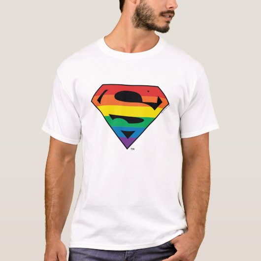 Superman Rainbow-Logo T-shirt (Voorkant)