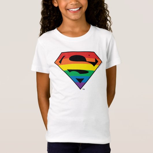 Superman Rainbow-Logo T-shirt (Voorkant)