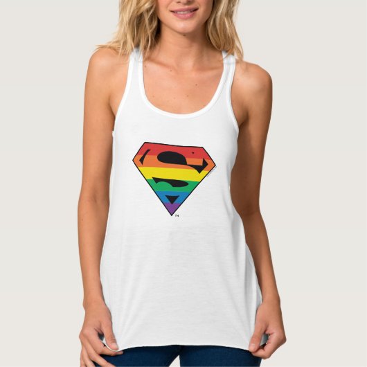 Superman Rainbow-Logo Tanktop (Voorkant)
