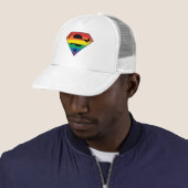 Superman Rainbow-Logo Trucker Pet (In situ)