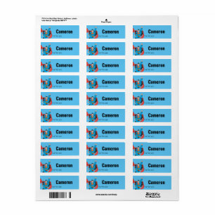 Superman Rechter Vuistslag Verhoogde Kinderen Etiket