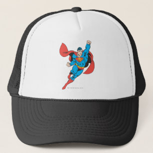 Superman, rechts, eerste keer opgetild trucker pet
