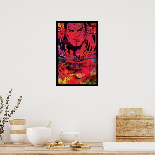 Superman Red Grunge Poster (Keuken)