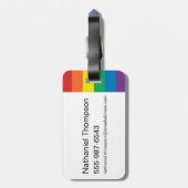 Superman Regenboog Logo Bagagelabel (Achterkant verticaal)