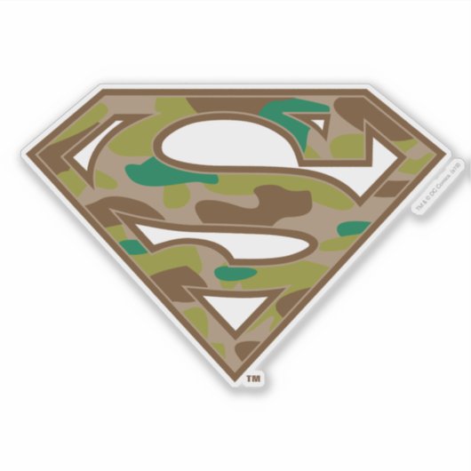 Superman S-Shield | Camouflage Logo Sticker (Voorkant)