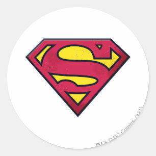 Superman S-Shield Dirt Logo Ronde Sticker