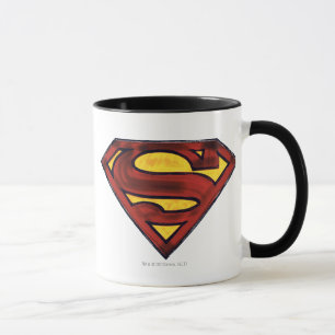 Superman S-Shield  Donkerrode Logo Mok