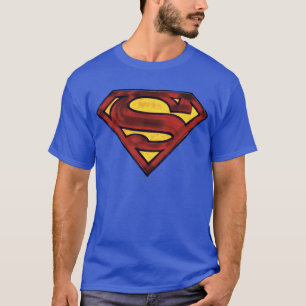 Superman S-Shield Donkerrode Logo T-shirt
