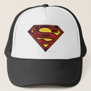 Superman S-Shield  Donkerrode Logo Trucker Pet