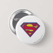 Superman S-Shield | Dot Logo Ronde Button 5,7 Cm (Voorkant /achterkant)