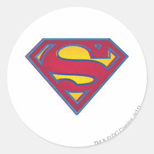 Superman S-Shield   Dot Logo Ronde Sticker