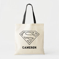 Superman S-Shield | Eenvoudige zwarte omlijning Lo