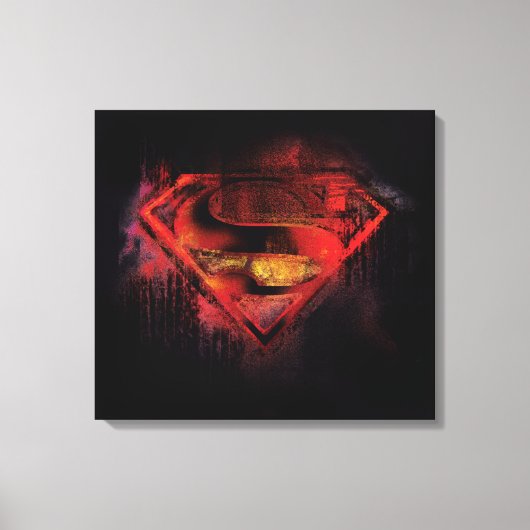 Superman S-Shield | Gedopte Logo Canvas Afdruk (Voorkant)
