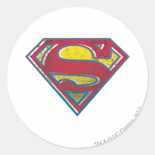 Superman S-Shield Gedrukte Logo Ronde Sticker