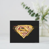 Superman S-Shield | Geel en rood Logo Briefkaart (Staand voorkant)