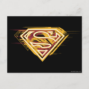 Superman S-Shield   Geel en rood Logo Briefkaart