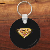 Superman S-Shield | Geel en rood Logo Sleutelhanger (Voorkant)