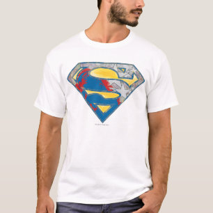 Superman S-Shield   Geel grijs Rood Zwart Mix Logo T-shirt