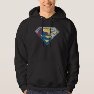 Superman S-Shield Geel rood zwart-wit-mengsel Log Hoodie