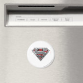 Superman S-Shield | Grijze en rode Logo Magneet (Insitu (Vaatwasser))