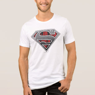 Superman S-Shield   Grijze en rode Logo Tri-Blend Shirt