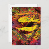 Superman S-Shield | Grunge Logo Briefkaart (Voorkant / Achterkant)
