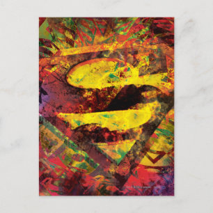 Superman S-Shield   Grunge Logo Briefkaart