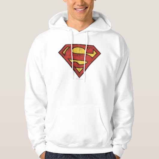 Superman S-Shield | Grunge Logo Hoodie (Voorkant)