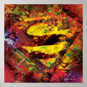 Superman S-Shield   Grunge Logo Poster