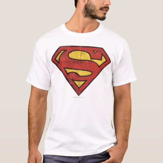 Superman S-Shield | Grunge Logo T-shirt (Voorkant)
