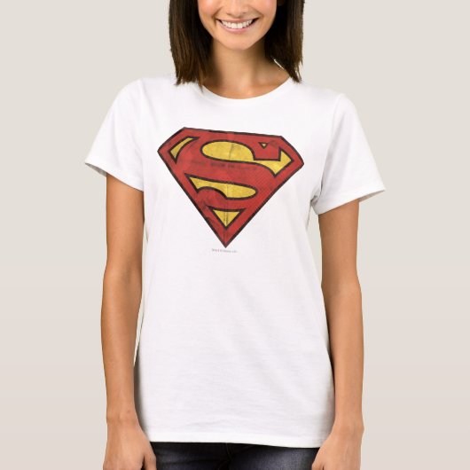 Superman S-Shield | Grunge Logo T-shirt (Voorkant)