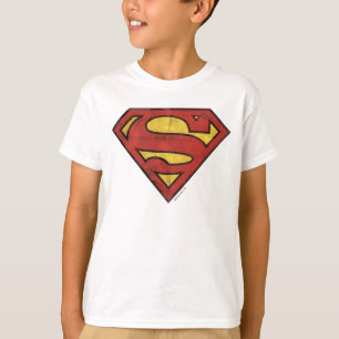 Superman S-Shield Grunge Logo T-shirt