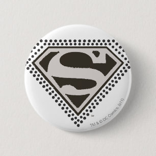 Superman S-Shield Het is Showtime. Logo Ronde Button 5,7 Cm