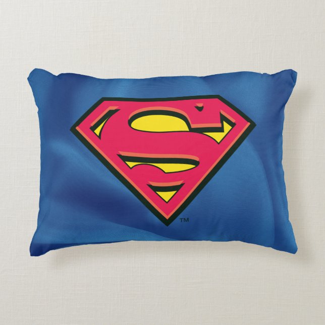 Superman S-Shield | Klassieke Logo Accent Kussen (Voorkant)