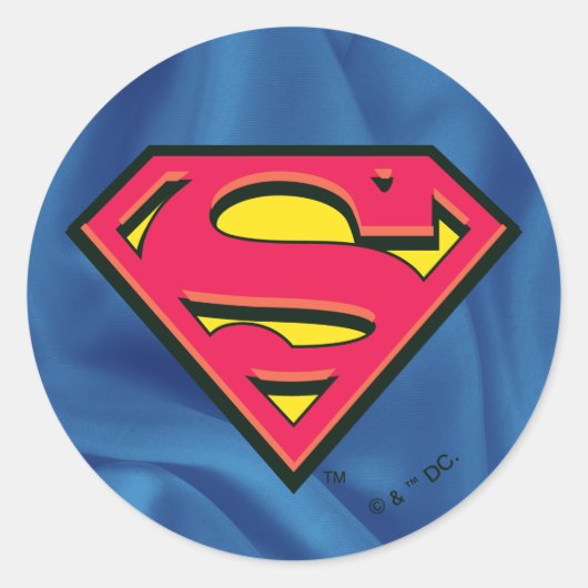 Superman S-Shield | Klassieke Logo Ronde Sticker (Voorkant)