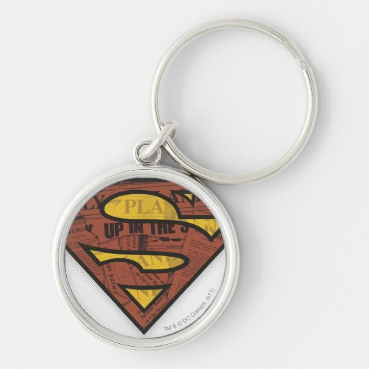Superman S-Shield | Krantenpapier Logo Sleutelhanger (Voorkant)