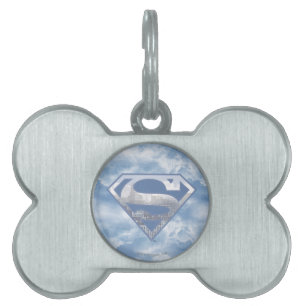Superman S-Shield Light Blue City Logo Huisdieren Naamplaatje