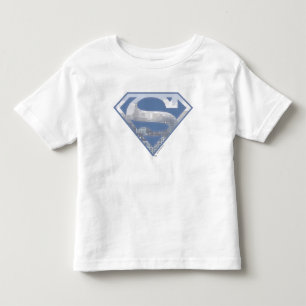 Superman S-Shield   Light Blue City Logo Kinder Shirts