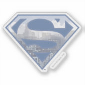 Superman S-Shield | Light Blue City Logo Sticker (Voorkant)