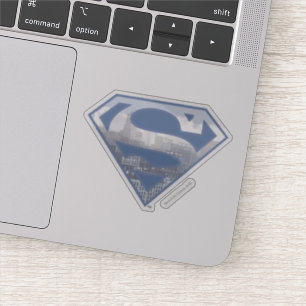 Superman S-Shield Light Blue City Logo Sticker