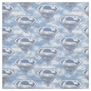 Superman S-Shield   Light Blue City Logo Stof