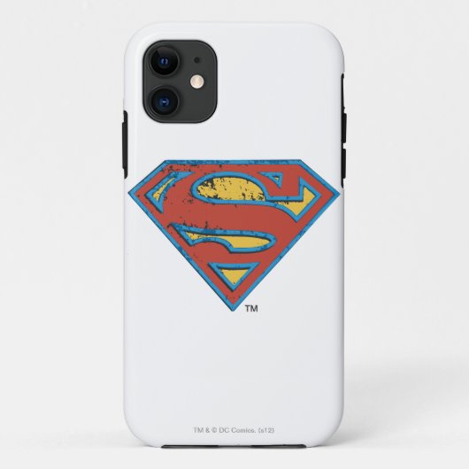 Superman S-Shield | Logo blauwe omtrek Case-Mate iPhone Case (Achterkant)