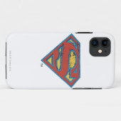 Superman S-Shield | Logo blauwe omtrek Case-Mate iPhone Case (Achterkant (horizontaal))