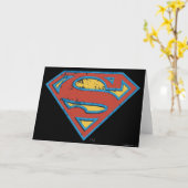 Superman S-Shield | Logo blauwe omtrek Kaart (Gele Bloem)