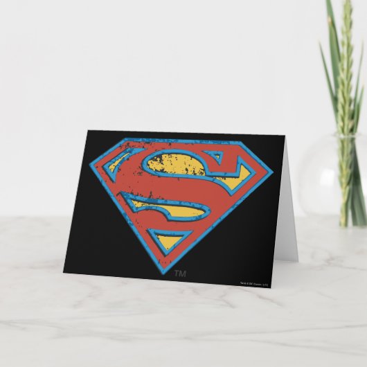 Superman S-Shield | Logo blauwe omtrek Kaart (Voorkant)