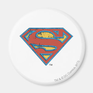 Superman S-Shield Logo blauwe omtrek Magneet